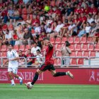 Imagen del partido entre el Mirandés y el Ourense.