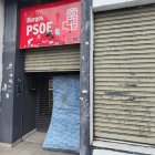 Nueva acción vandálica contra la sede del PSOE en Burgos.
