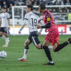 Imagen del partido entre el Burgos CF y el Sabadell.
