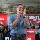 Ponferrada, León. Mítin de Pedro Sánchez en la Térmica Cultural, junto a los Ministros Óscar Puente y Ana Redondo