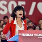 La ministra de Igualdad, Ana Redondo, durante un acto político de precampaña, en la Cúpula del Milenio, a 19 de octubre de 2026, en Valladolid, Castilla y León (España). 