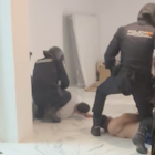 La Policía Nacional, en una intervención contra esta organización destinada al tráfico de hachís.
