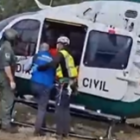 Intervención del GREIM de La Rioja en Pancorbo por la muerte de un cazador.