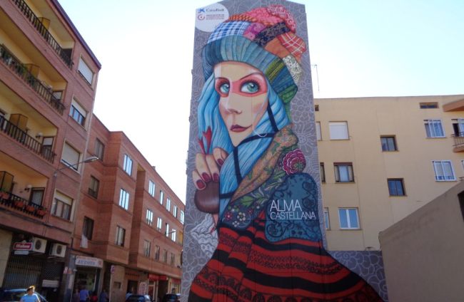 Mural en el barrio de Santa Catalina en Aranda de Duero. FB BARRIO SANTA CATALINA