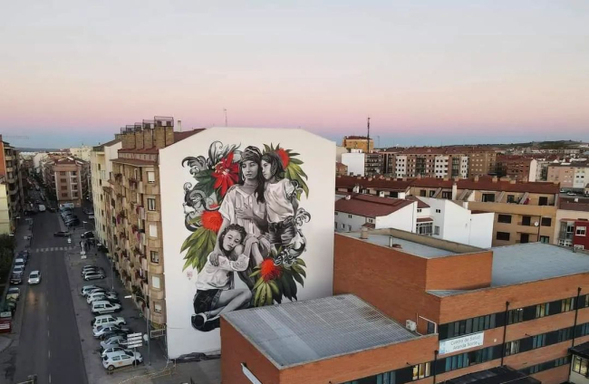 Mural en el barrio de Santa Catalina en Aranda de Duero. FB BARRIO SANTA CATALINA