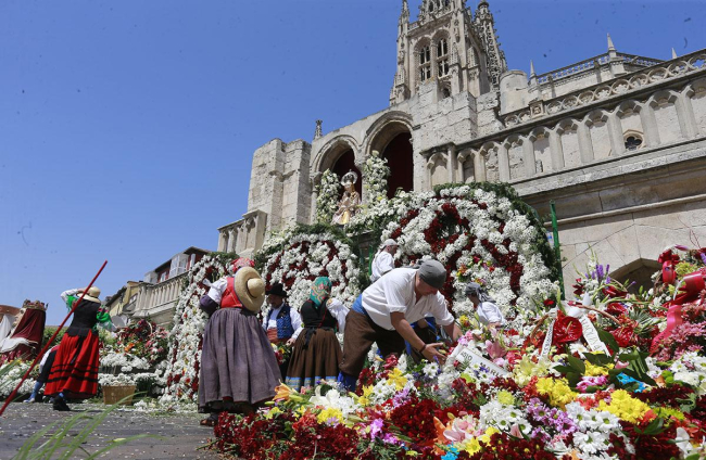 Ofrenda floral a Santa María La Mayor