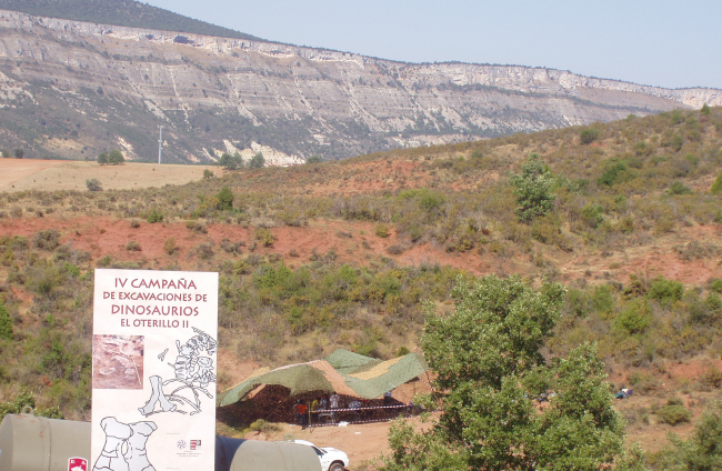 Zona de El Oterillo donde se localizaron los restos de Europatitan eastwoodi uno de los dinosaurios más grandes de Europa.