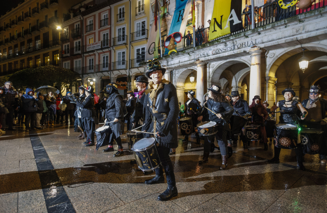Instante del arranque del Carnaval de Burgos 2024.