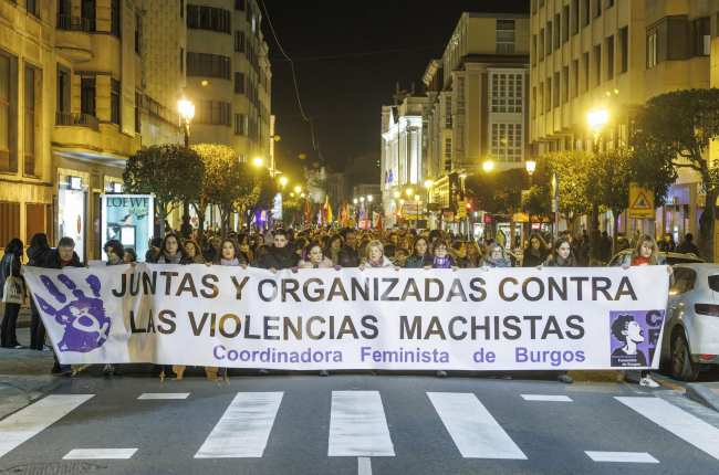 Manifestación del 25N en Burgos.