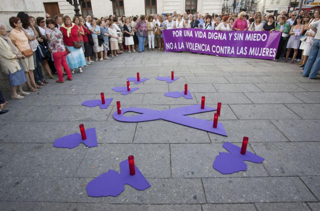 Imagen de una concentración contra la violencia machista. ECB