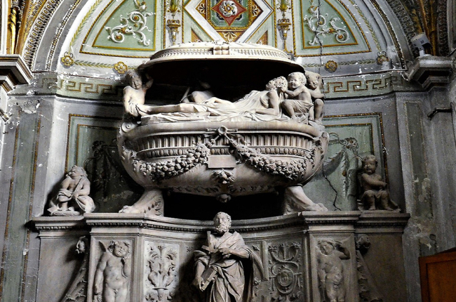Sepulcro de Andrea Bonifacio en la iglesia de los santos Severino y Sosio de Nápoles. ECB