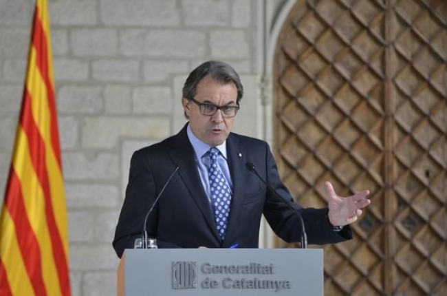 Artur Mas comparece en el Palau de la Generalitat después de su declaracion ante el TSJC.-FERRAN SENDRA