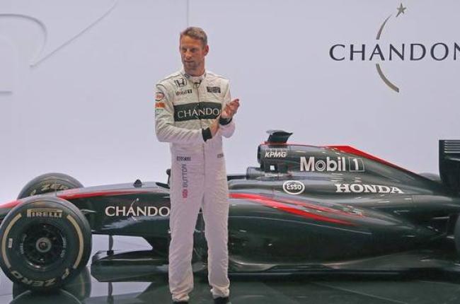 Jenson Button, durante la presentación de la temporada 2015 de McLaren.-AP / FRANK AUGSTEIN