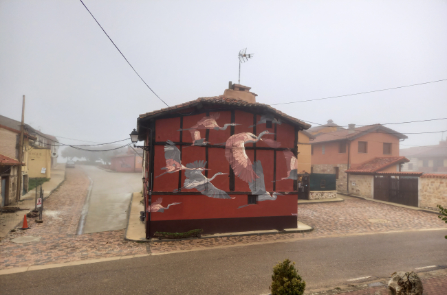 Vista general del mural ubicado la localidad vecina de Agés. STARTER PROYECTOS