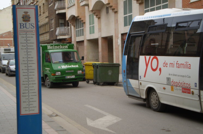 Imagen de un autobús en Aranda. ECB