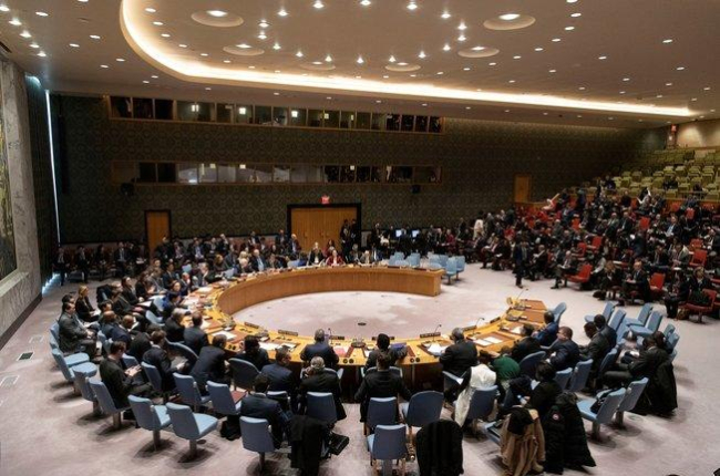 Pleno del Consejo de Seguridad durante una reunión sobre el mantenimiento de la paz y la seguridad internacionales.-ONU