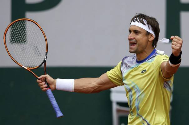 David Ferrer, durante el partido de este lunes en Roland Garros.-Foto: PASCAL ROSSIGNOL / REUTERS