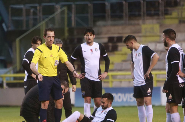 Pepe Delgado se lesionó el pasado 3 de enero en el choque ante el Pontevedra.-RAÚL G. OCHOA