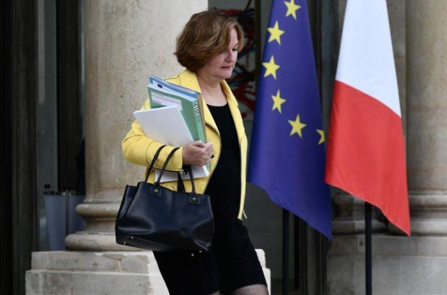 La ministra francesa de Asuntos Europeos, Nathalie Loiseau, sale del Elíseo el pasado lunes.-AFP / PHILIPPE LOPEZ