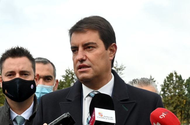 El consejero de Presidencia, Ángel Ibáñez, esta mañana en Burgos.