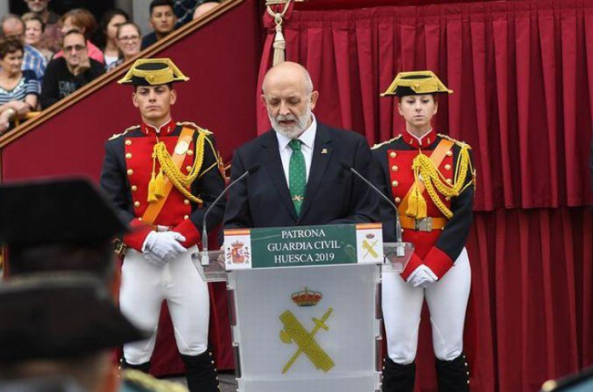 El veterano magistrado Félix Azón, en un acto de la Guardia Civil.-ÁLVARO SÁNCHEZ