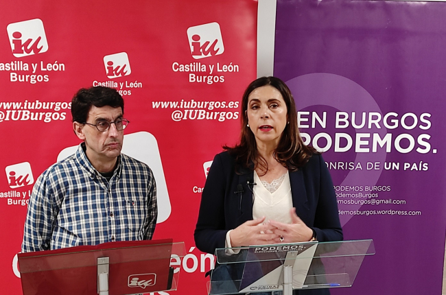 Fernando Saiz y Marga Arroyo en la presentación de la candidatura conjunta. ECB