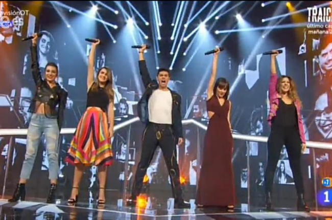 Los finalistas del concurso musical de TVE-1 Operación Triunfo.-EL PERIÓDICO