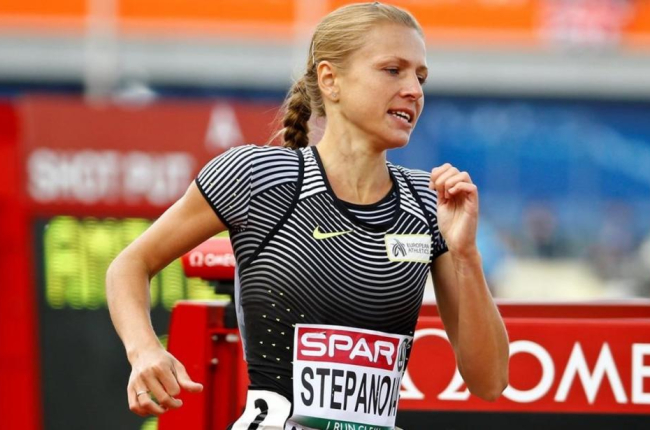 Stepanova durante los Europeos de Amsterdam.-REUTERS / MICHAEL KOOREN