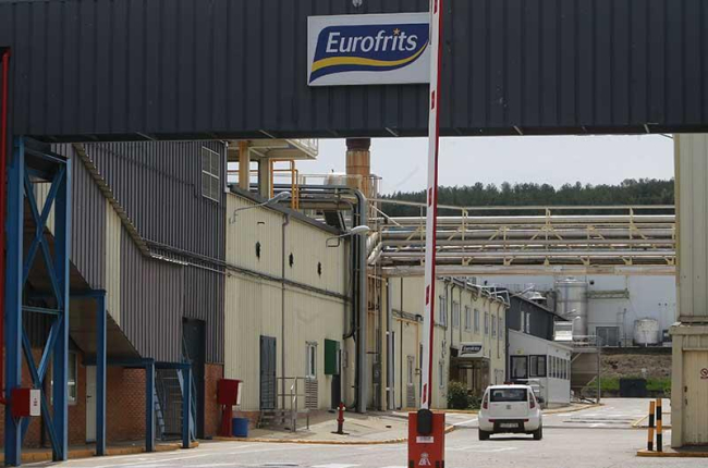 Imagen de la entrada principal de la empresa Eurofrits, en el polígono de Villalonquéjar.-RAÚL G. OCHOA