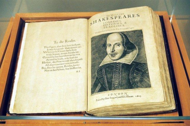 Primer Folio que recoge obras de William Shakespeare.-AP / JEFF BARNARD (AP)