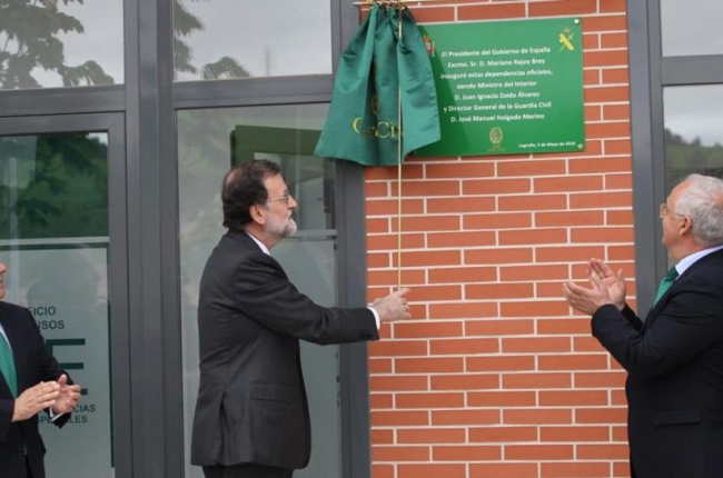 El presidente del Gobierno, Mariano Rajoy, en la inauguración del polígono de experiencias de las fuerzas especiales de la Guardia Civil.-ABEL ALONSO