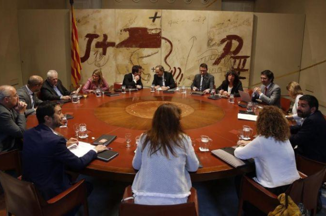 Consejo ejecutivo en el Palau de la Generalitat.-ALBERT BERTRAN