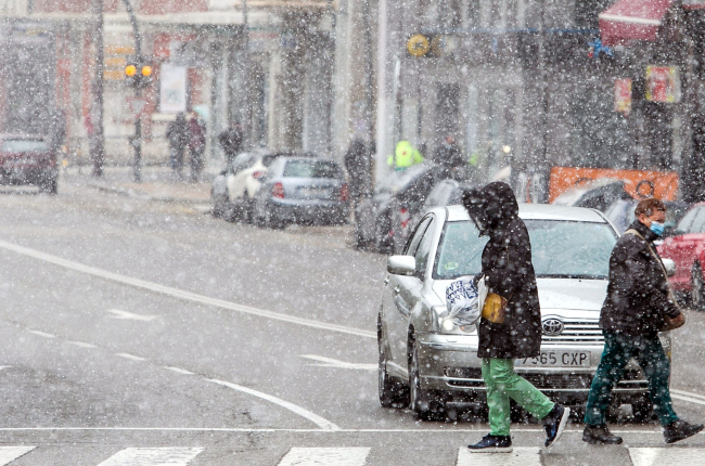 Imagen de una nevada en Burgos. TOMÁS ALONSO