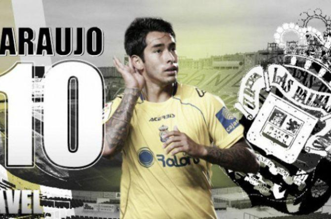 Araujo, en un fotomontaje promocional de la Unión Deportiva Las Palmas.-TWITTER