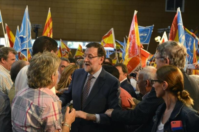Rajoy, en un mitin en Barcelona, en la campaña de las municipales del 2015-V