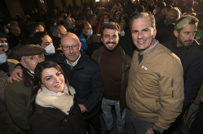 García- Gallardo estuvo acompañado por Macarena Olona, Javier Ortega-Smith e Iñaki Sicilia en el arranque de la campaña electoral. TOMÁS ALONSO