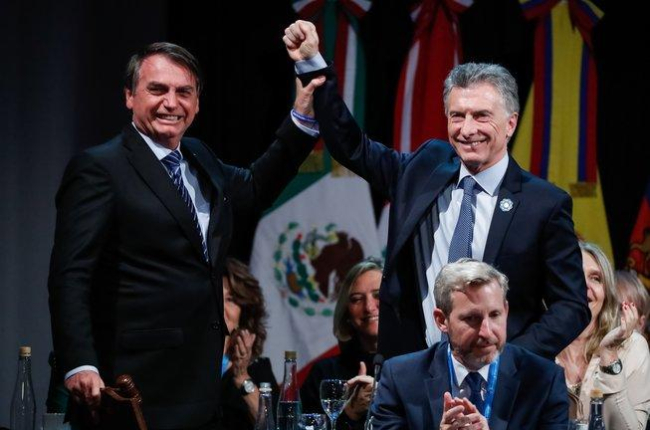 Mauricio Macri, presdiente de Argentina y Jair Bolsonaro, presidente de Brasil.-EUROPA PRESS