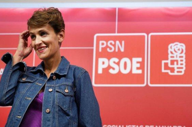 La candidata socialista a presidir Navarra, María Chivite, el pasado 2 de julio, en Pamplona.-EFE / VILLAR LÓPEZ