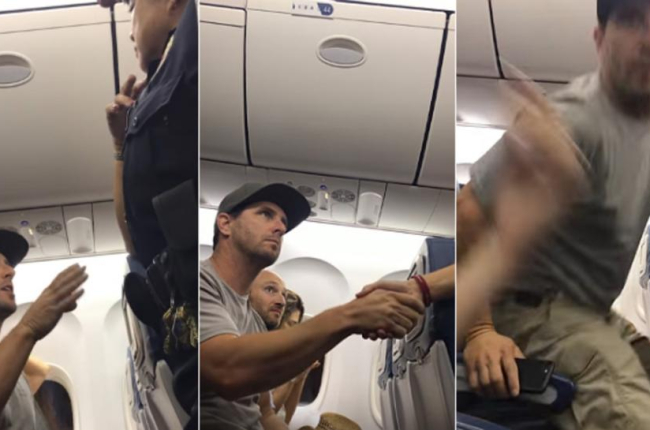 Imágenes del incidente en el vuelo de Delta Airlines.-YOUTUBE