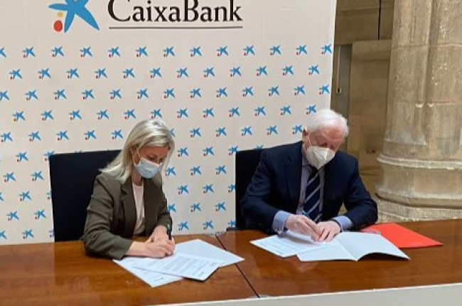 La directora territorial de CaixaBank en Castilla y León, Belén Martín Sanz, en su primer acto público tras tomar posesión. ECB