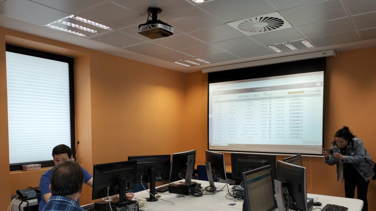 Imagen del centro de recepción de datos de las 477 mesas electorales que se desplegarán el domingo.