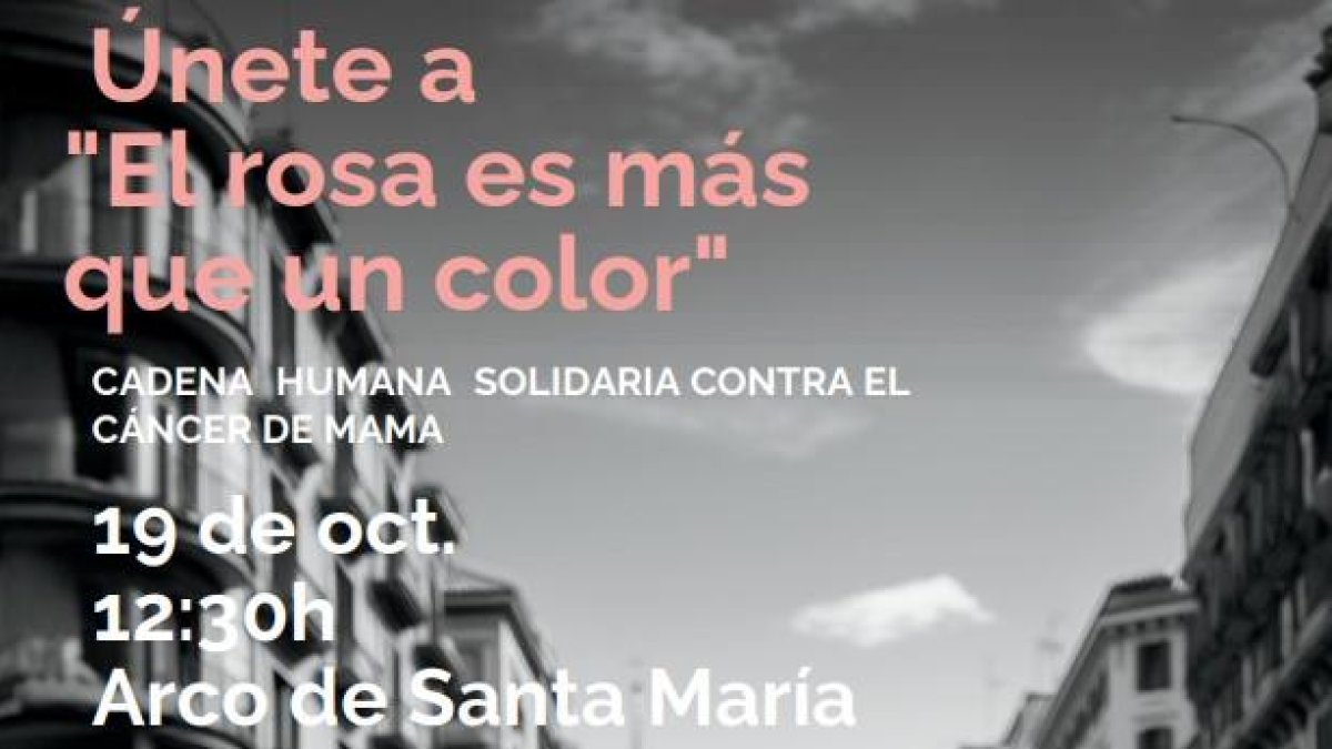 Detalle del cartel que convoca a la cadena humana.