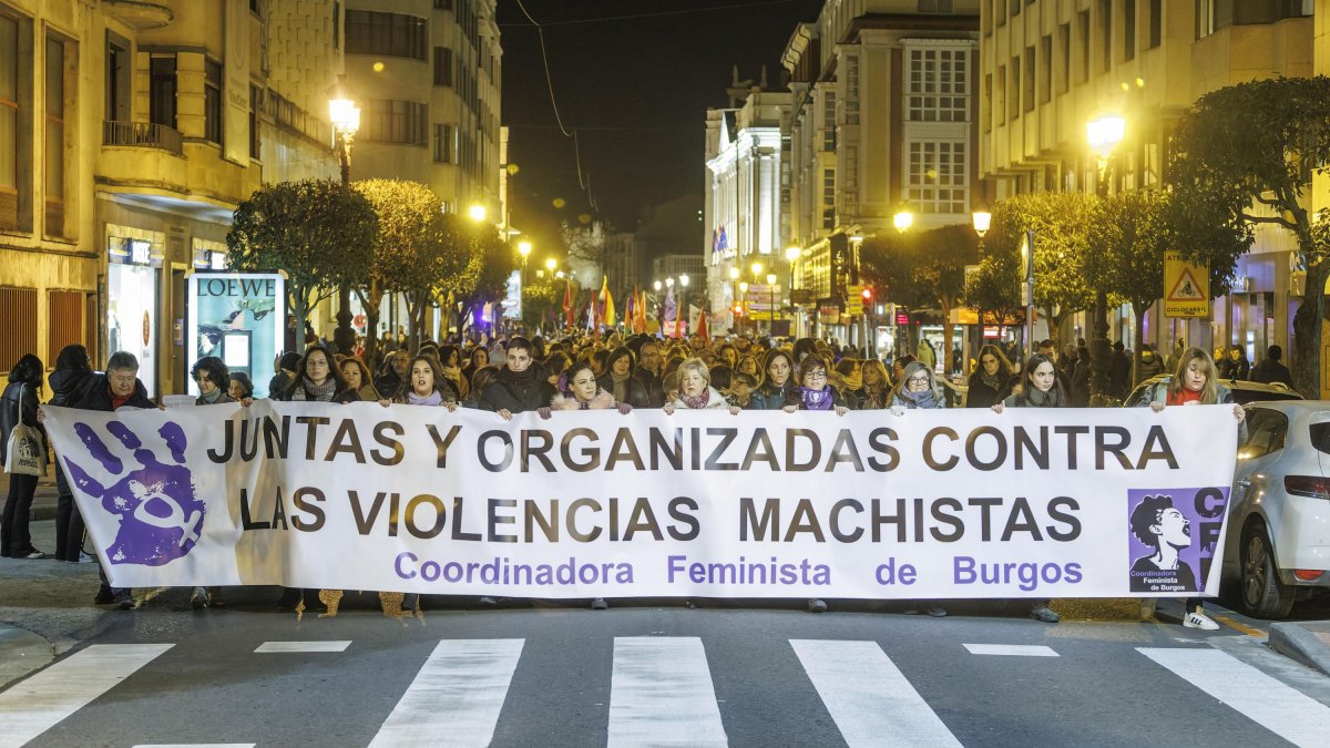 Manifestación del 25N en Burgos.