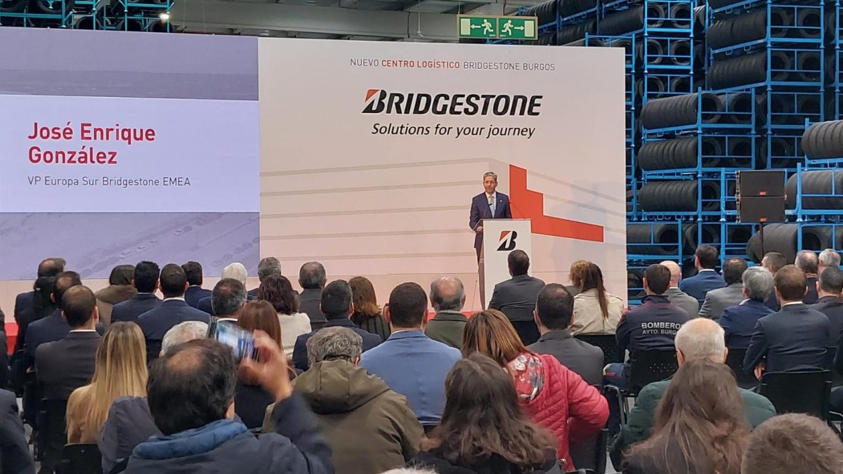 Inauguración del nuevo centro logístico de Bridgestone en Burgos.