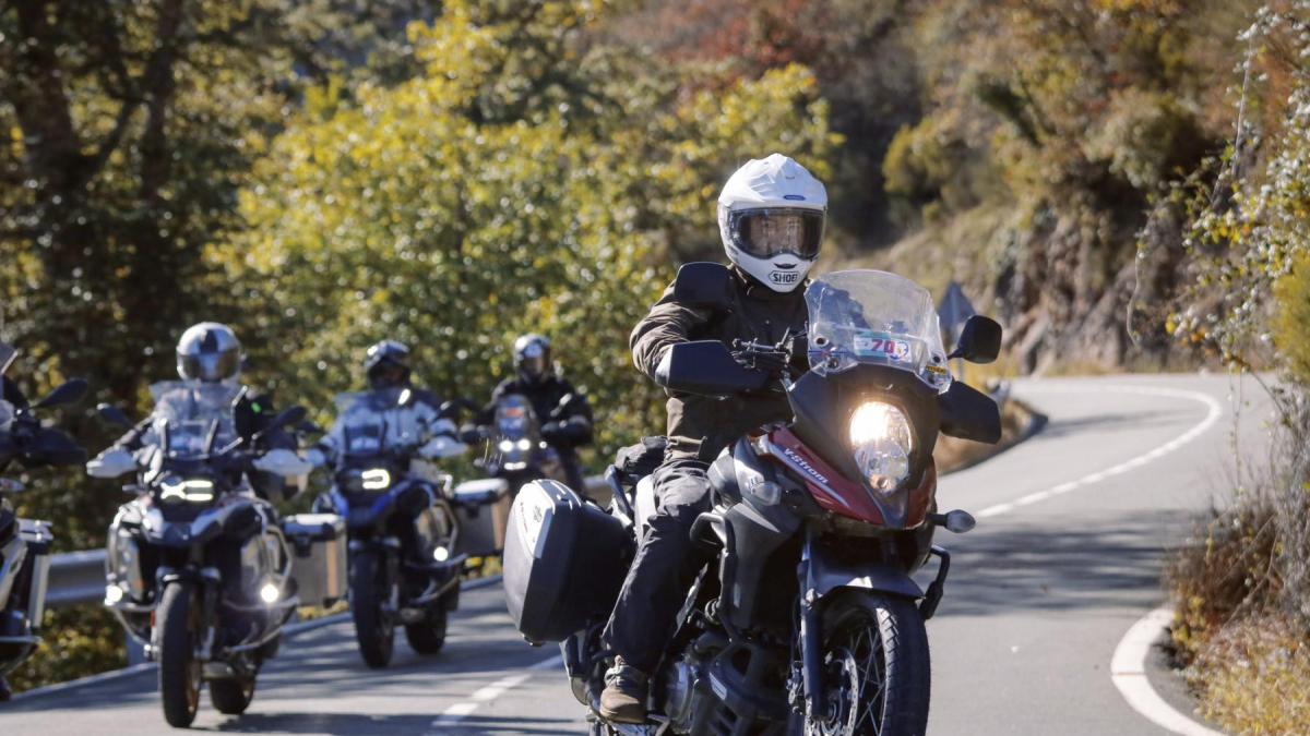 Motoristas en la tercera edición de Burgos RoadBook.