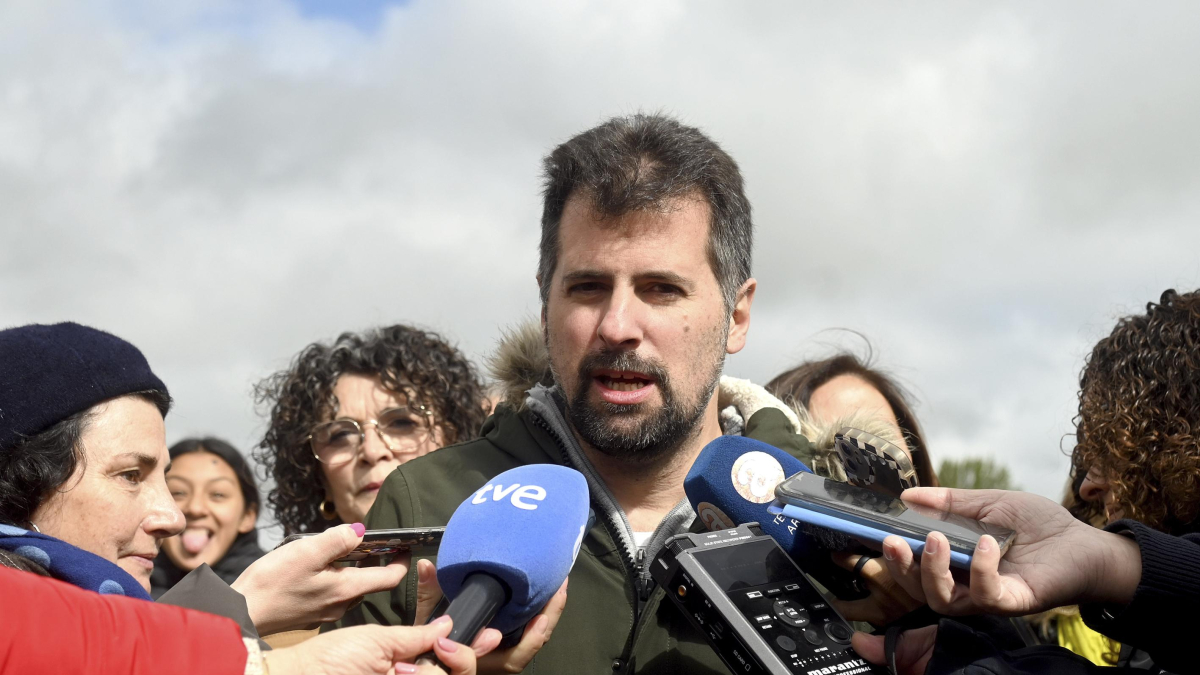 El secretario autonómico del PSOE, Luis Tudanca, el 1 de Mayo en Lerma.