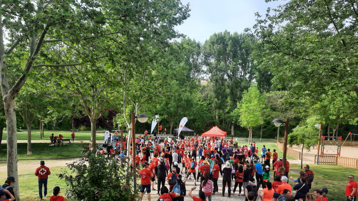 La marcha fue a pie y en bicicleta