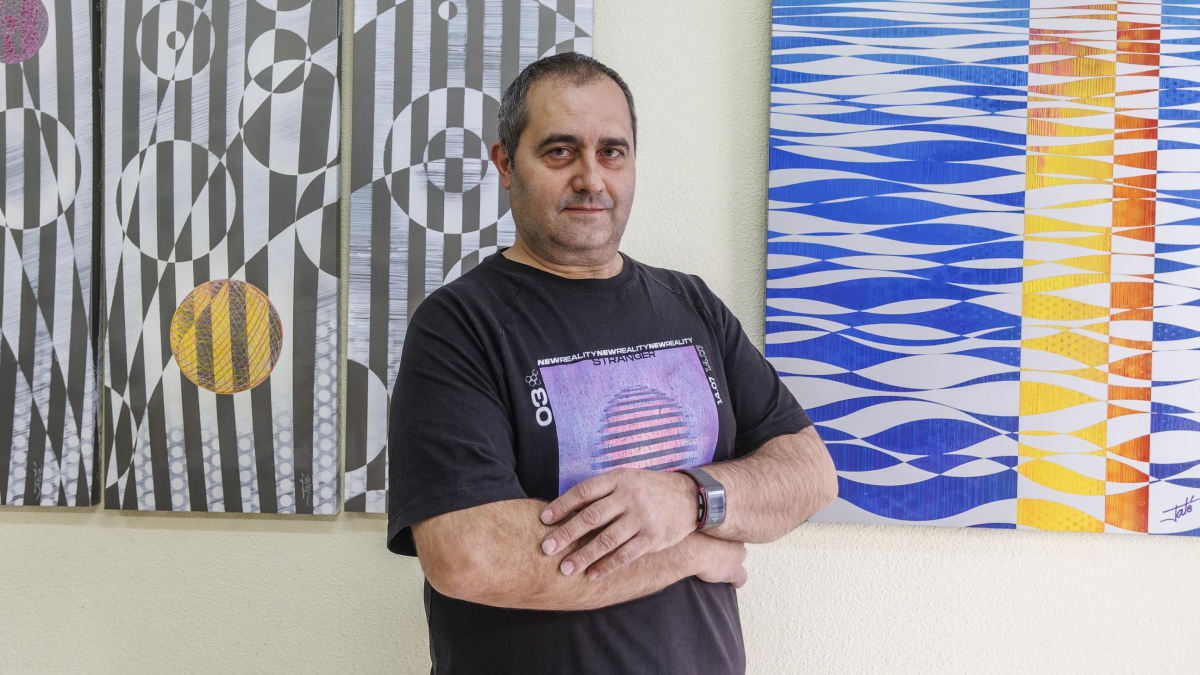 Javier Fuente (Jaté) en el Taller Índalo.