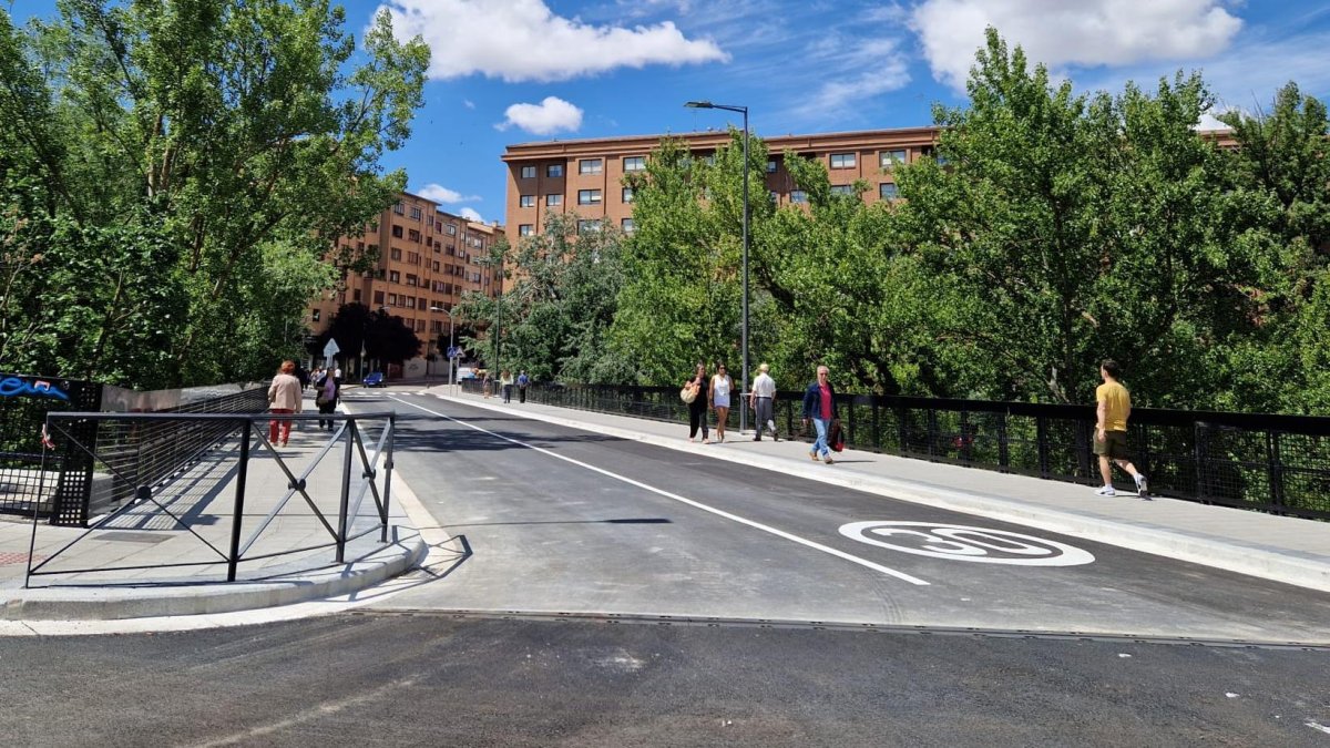 Imagen de hoy del puente Bigar de Aranda
