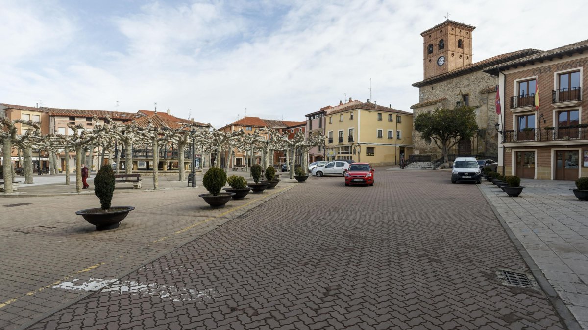 Vista general de la Plaza Mayor de Belorado.